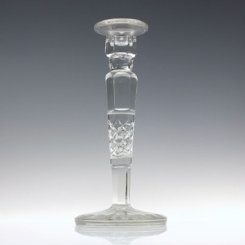 PAIR OF EDWARDIAN CRYSTAL GLASS CANDLESTICKS C1910 - ADDITIONAL PHOTO 1