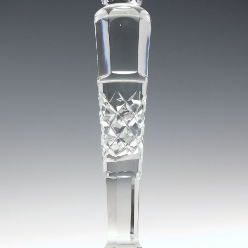PAIR OF EDWARDIAN CRYSTAL GLASS CANDLESTICKS C1910 - ADDITIONAL PHOTO 2