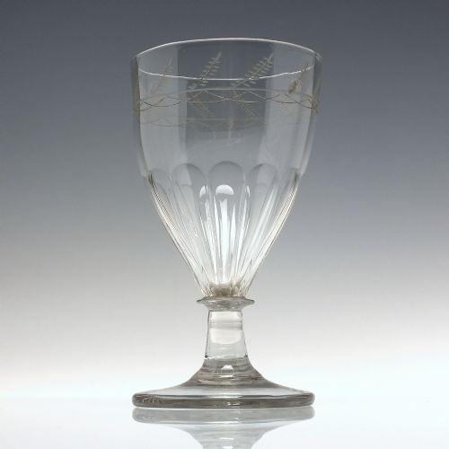 LARGE 19TH CENTURY ENGRAVED GLASS RUMMERS C1810 - ADDITIONAL PHOTO 1