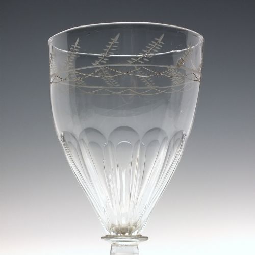 LARGE 19TH CENTURY ENGRAVED GLASS RUMMERS C1810 - ADDITIONAL PHOTO 2