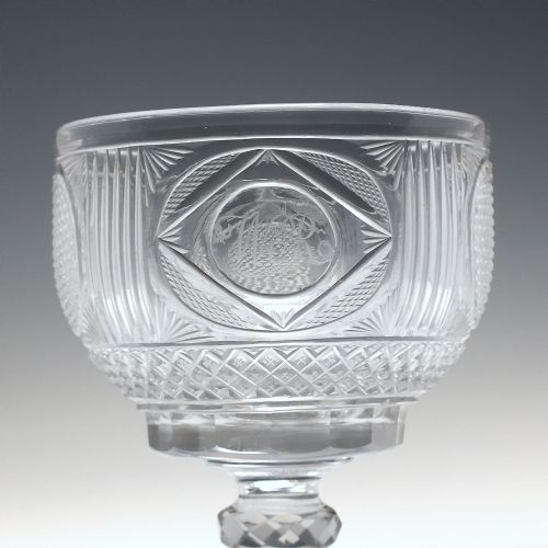 RARE 19TH CENTURY ANGLO IRISH GLASS RUMMER C1830 - ADDITIONAL PHOTO 3