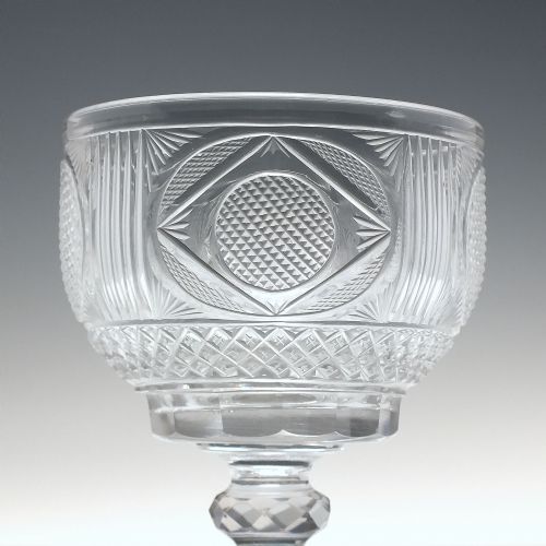 RARE 19TH CENTURY ANGLO IRISH GLASS RUMMER C1830 - ADDITIONAL PHOTO 5