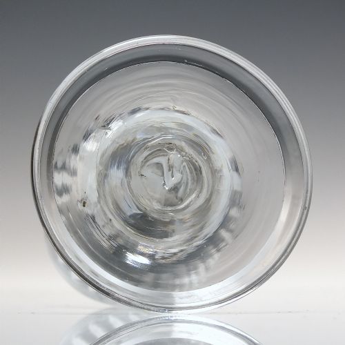 GEORGIAN RIB MOULDED DRAM GLASS C1760 - ADDITIONAL PHOTO 4