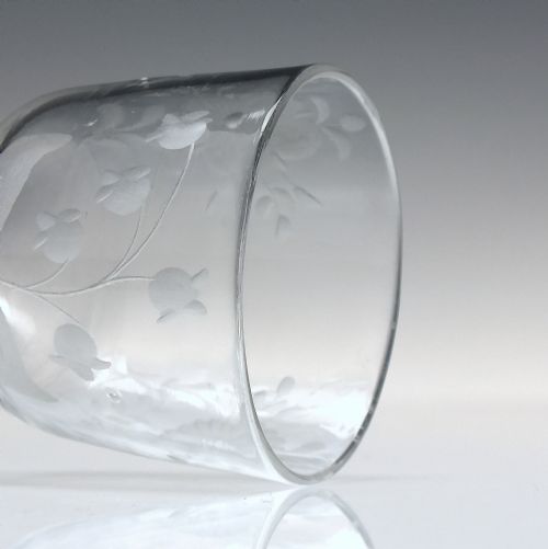 RARE ENGRAVED 18TH CENTURY AIR TWIST WINE GLASS C1750 - ADDITIONAL PHOTO 7