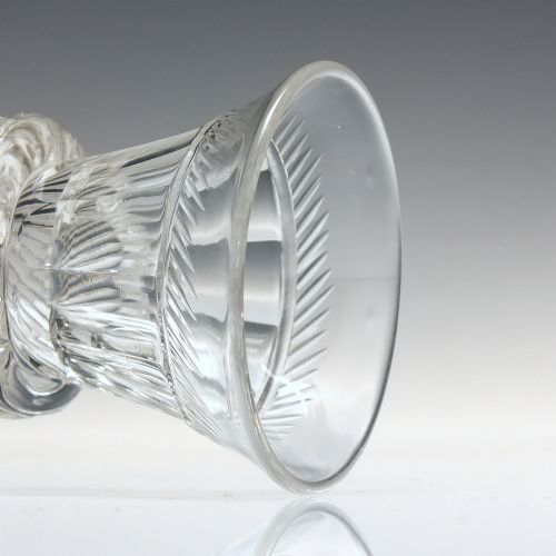 PAIR GEORGIAN GADROONED THISTLE DRAM GLASSES C1820 - ADDITIONAL PHOTO 4