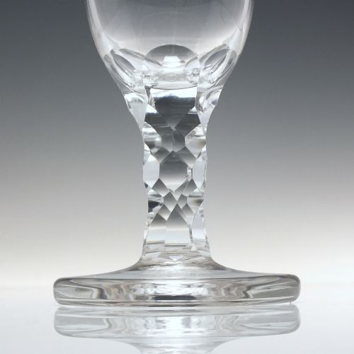 FACET CUT GEORGIAN FIRING GLASS C1780 - ADDITIONAL PHOTO 2