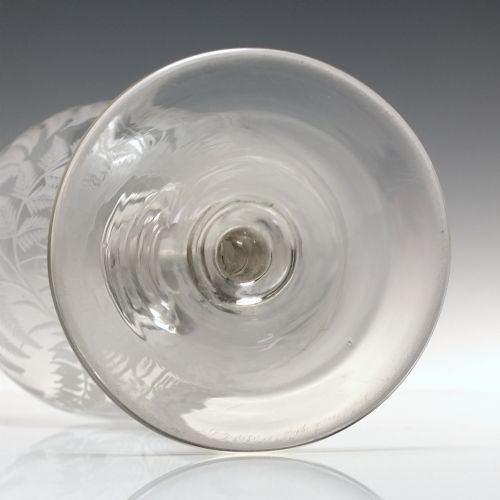 VICTORIAN ENGRAVED WINE GLASS GOBLET C1880 - ADDITIONAL PHOTO 6