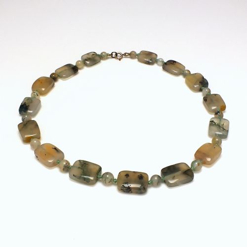 RARE SCOTTISH MOSS AGATE NECKLACE C1900 - ADDITIONAL PHOTO 2
