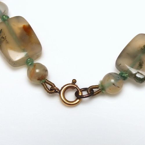 RARE SCOTTISH MOSS AGATE NECKLACE C1900 - ADDITIONAL PHOTO 3