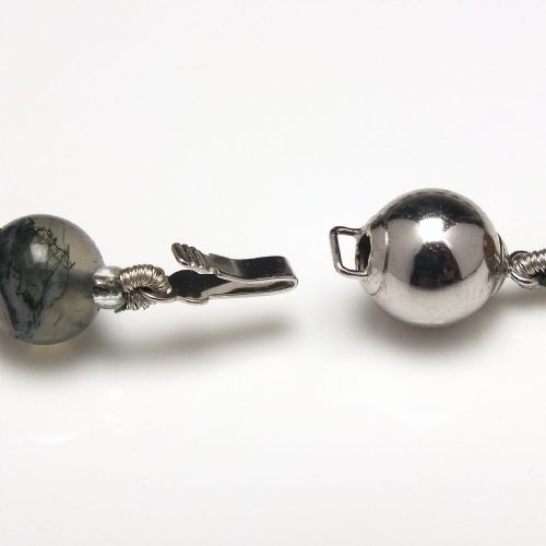 GRADUATED SCOTTISH MOSS AGATE NECKLACE C1920 - ADDITIONAL PHOTO 4
