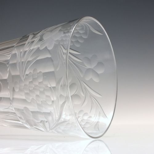 VICTORIAN ENGRAVED GLASS RUMMER C1880 - ADDITIONAL PHOTO 4