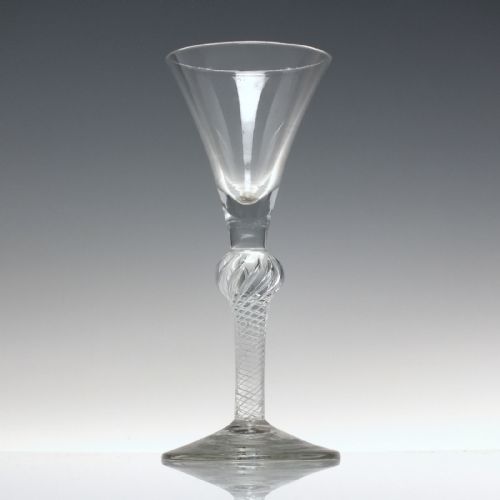 GEORGIAN AIR TWIST WINE GLASS C1750 - ADDITIONAL PHOTO 1