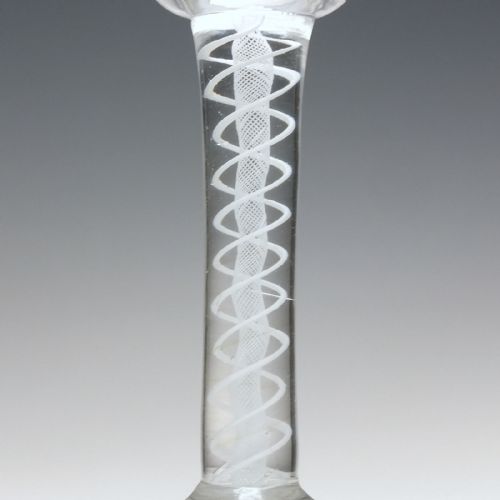 GEORGIAN JACOBITE SYMPATHY OPAQUE TWIST WINE GLASS C1760 - ADDITIONAL PHOTO 3