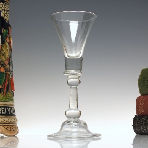18th century balustroid wine glass c1725 - CATEGORY: ANTIQUE GLASS - DATED 1700