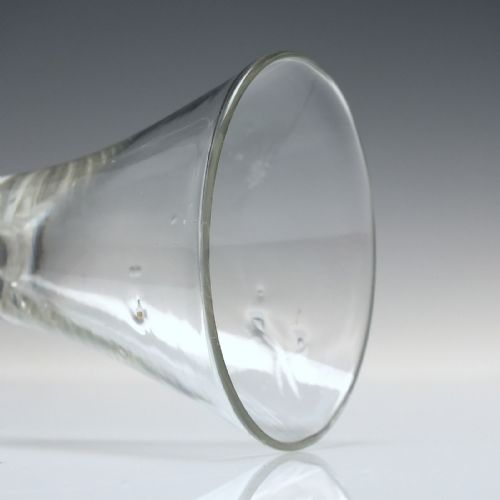 18TH CENTURY BALUSTROID WINE GLASS C1725 - ADDITIONAL PHOTO 3