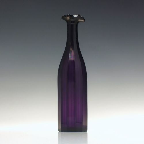 SUPERB ANTIQUE AMETHYST GLASS DECANTER C1850 - ADDITIONAL PHOTO 1