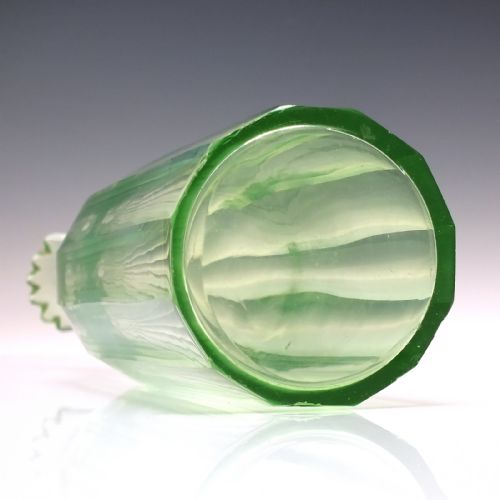 VICTORIAN ANTIQUE VASELINE GLASS DECANTER C1850 - ADDITIONAL PHOTO 4