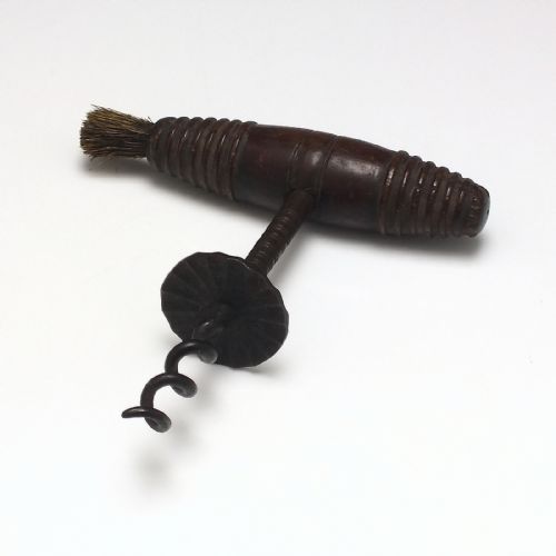 antique victorian corkscrew with brush c1860 - CATEGORY: ANTIQUE MISCELLANEOUS - DATED 1860