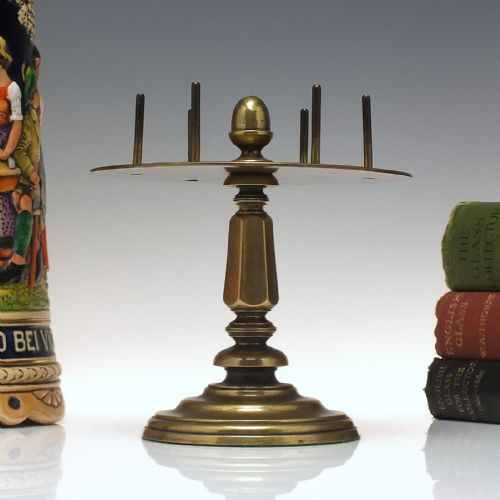 rare 19th century brass cotton bobbin holder c1870 - CATEGORY: ANTIQUE MISCELLANEOUS - DATED 1870