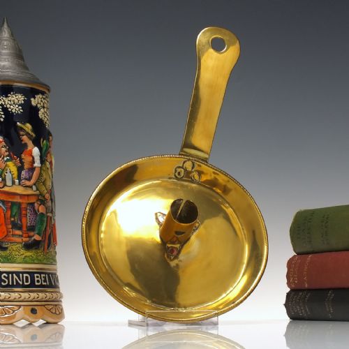 18th century brass chamberstick c1770 - CATEGORY: ANTIQUE LIGHTING - DATED 1750