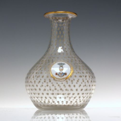VICTORIAN GILDED ENAMELLED GLASS WINE CARAFE C1850 - ADDITIONAL PHOTO 1