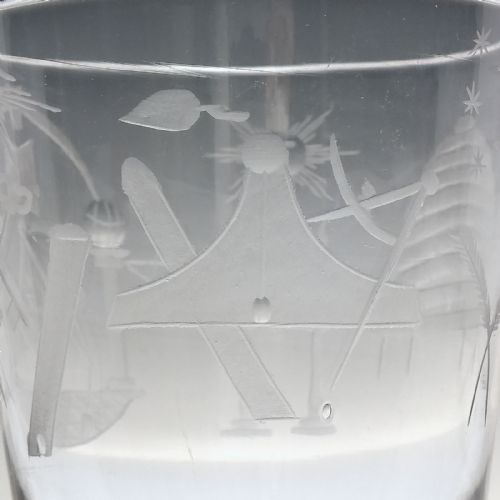 MASONIC ENGRAVED 19TH CENTURY TUMBLER C1870 - ADDITIONAL PHOTO 3