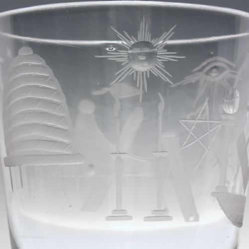MASONIC ENGRAVED 19TH CENTURY TUMBLER C1870 - ADDITIONAL PHOTO 6