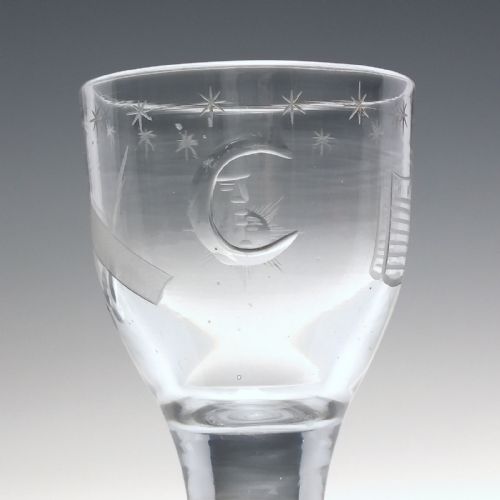 18TH CENTURY MASONIC ENGRAVED FIRING GLASS C1760 - ADDITIONAL PHOTO 5