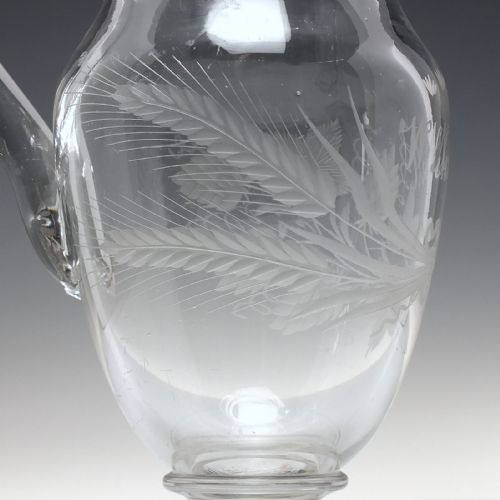 18TH CENTURY ENGRAVED GLASS ALE JUG C1780 - ADDITIONAL PHOTO 4
