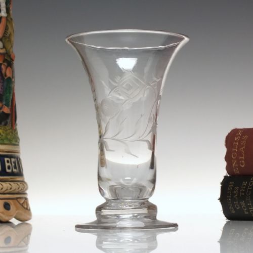18th century jacobite sympathy jelly glass c1780 - CATEGORY: ANTIQUE GLASS - DATED 1750