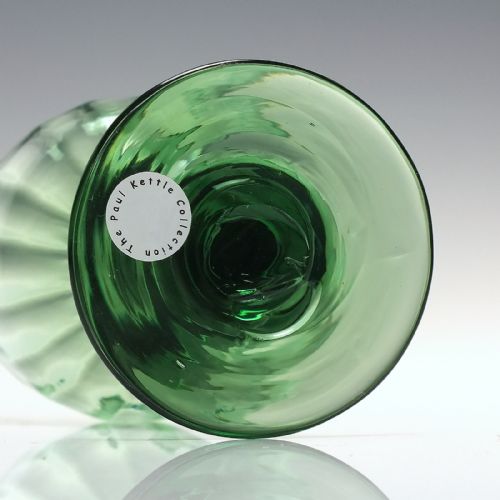 RARE ANTIQUE RICHARDSON OLIVE GREEN WINE GLASS C1840 - ADDITIONAL PHOTO 1