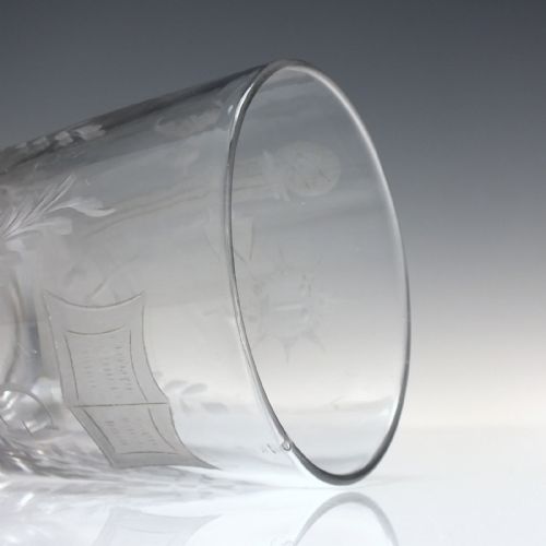 MASONIC ENGRAVED 19TH CENTURY GLASS TUMBLER C1850 - ADDITIONAL PHOTO 5