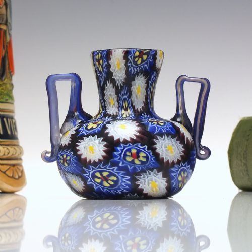 fratelli toso venetian glass handled vase c1900 - CATEGORY: ANTIQUE GLASS - DATED 1900