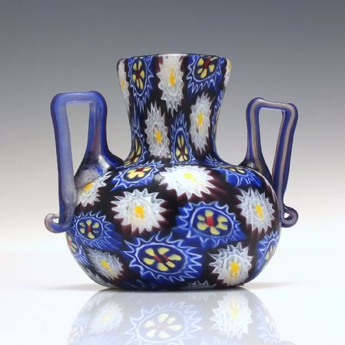 FRATELLI TOSO VENETIAN GLASS HANDLED VASE C1900 - ADDITIONAL PHOTO 1