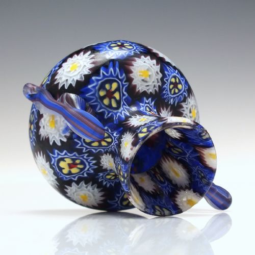FRATELLI TOSO VENETIAN GLASS HANDLED VASE C1900 - ADDITIONAL PHOTO 3
