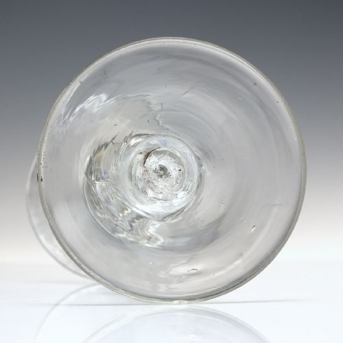 ANTIQUE GEORGIAN ENGRAVED COMPOSITE WINE GLASS C1750 - ADDITIONAL PHOTO 7