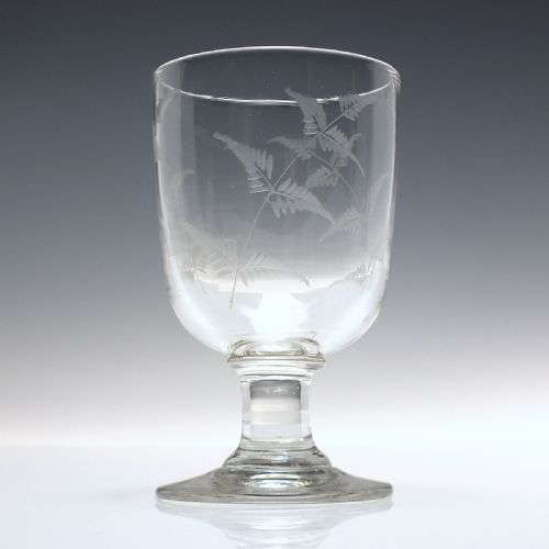 FOUR VICTORIAN ENGRAVED GLASS RUMMERS C1870 - ADDITIONAL PHOTO 2