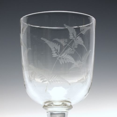 FOUR VICTORIAN ENGRAVED GLASS RUMMERS C1870 - ADDITIONAL PHOTO 4
