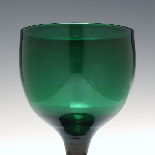 SIX BRISTOL GREEN WINE GLASSES C1800 - ADDITIONAL PHOTO 2