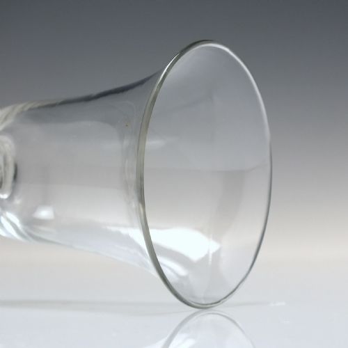 18TH CENTURY QUADRUBLE KNOP OPAQUE TWIST WINE GLASS C1760 - ADDITIONAL PHOTO 3