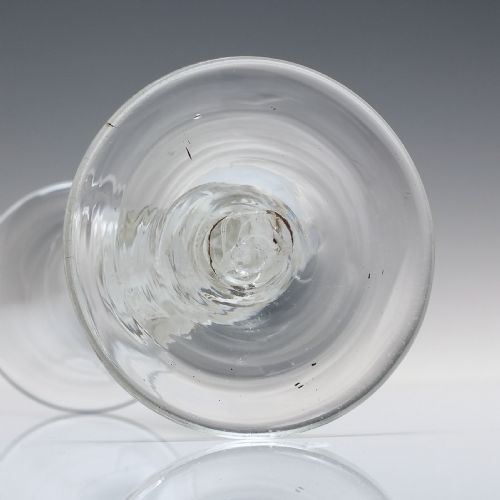 18TH CENTURY QUADRUBLE KNOP OPAQUE TWIST WINE GLASS C1760 - ADDITIONAL PHOTO 4