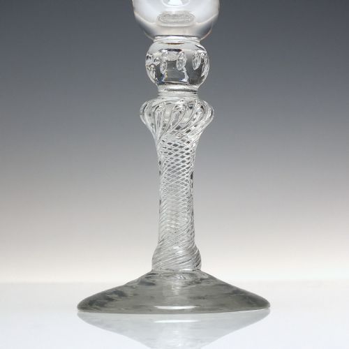GEORGIAN 18TH CENTURY COMPOSITE WINE GLASS C1750 - ADDITIONAL PHOTO 2