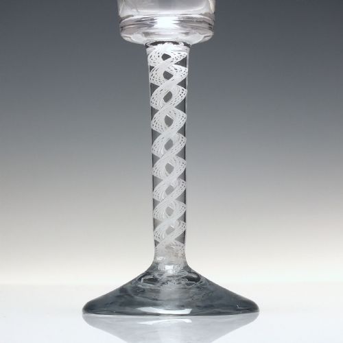 GEORGIAN 18TH CENTURY COMPOSITE WINE GLASS C1750 - ADDITIONAL PHOTO 4