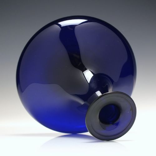 GEORGIAN BLUE GLASS MELL DECANTER C1830 - ADDITIONAL PHOTO 1