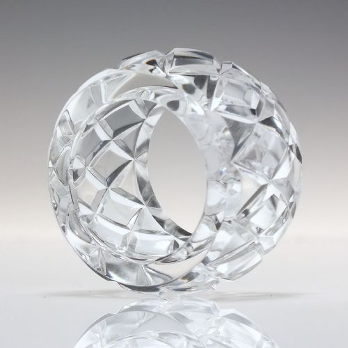 SIX EDWARDIAN CRYSTAL NAPKIN HOLDERS C1910 - ADDITIONAL PHOTO 1