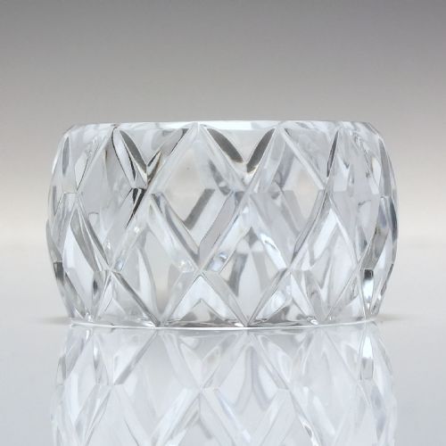 SIX EDWARDIAN CRYSTAL NAPKIN HOLDERS C1910 - ADDITIONAL PHOTO 2