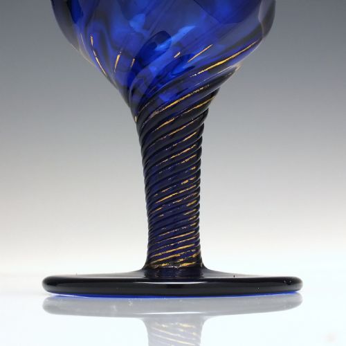 GEORGIAN BLUE WRYTHEN WINE GLASS C17801800 - ADDITIONAL PHOTO 2