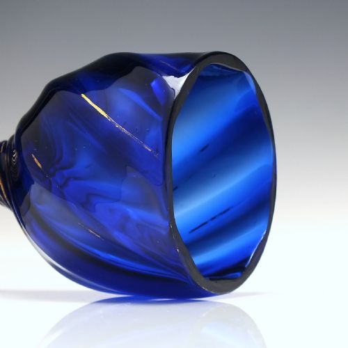 GEORGIAN BLUE WRYTHEN WINE GLASS C17801800 - ADDITIONAL PHOTO 4