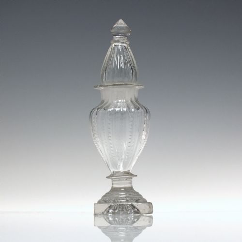 RARE GEORGE III GLASS DRY MUSTARD CRUET C1800 - ADDITIONAL PHOTO 1