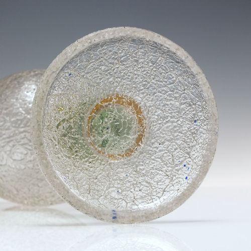 PAIR OF BOHEMIAN HARROCH CRACKLE GLASS SERPENT GOBLETS C1860 - ADDITIONAL PHOTO 4